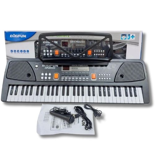 Piano 61 Teclas Usb Microfono Display musical para niños
