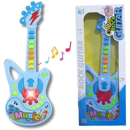 Guitarra Con Luz Y Sonido musical para niños