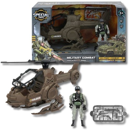 Militar Helicoptero Marron