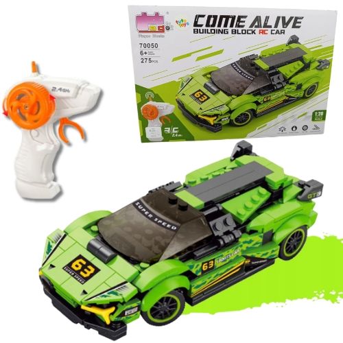 Fichas Armar Control Carro Verde de juguete para niños