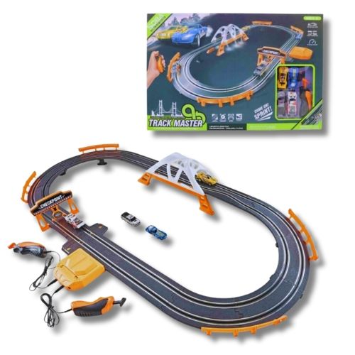 Pista De Carreras Con Batería con pista de carreras para autos de juguete