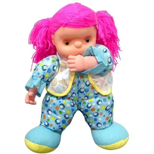 Muñeca con diseño infantil ideal para juego de roles rosa