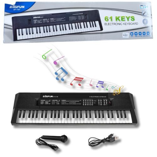 Piano 61 Teclas Usb Microfono musical para niños