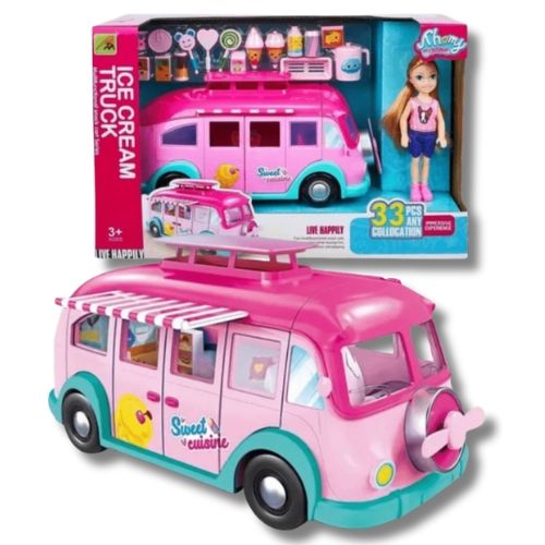 Autobus Muñeca con diseño infantil ideal para juego de roles