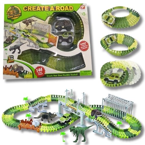 Pista De Carro Dinosaurio de juguete para niños